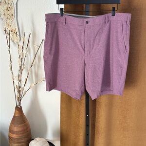 Walter Hagen Men's Lavender Flat Front Shorts